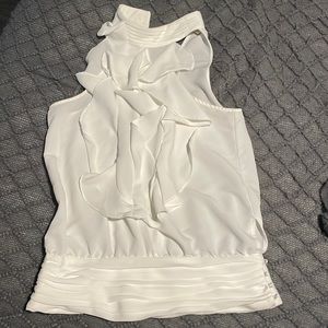 Dressy sleeveless top with ruffles
